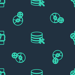 set line database server service cd or dvd disk vector image