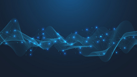 digital network connect data lines and dots vector image