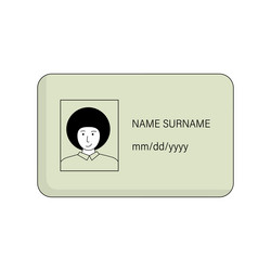 Icon of an identity document with the image vector