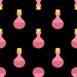 pattern glass bottles filled with elixir vector image