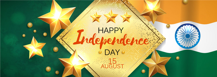 Happy independence day india vector