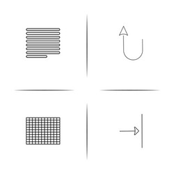 Web linear simple icon setoutline icons vector