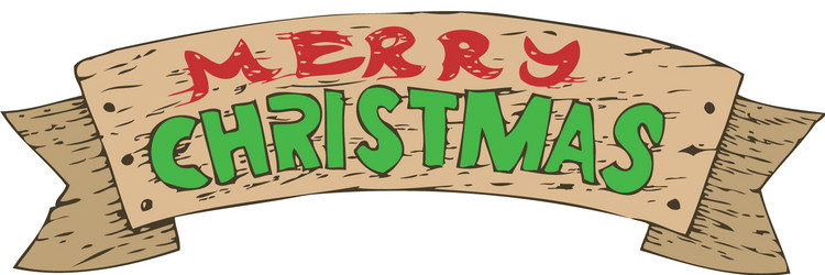 wooden christmas decor vector