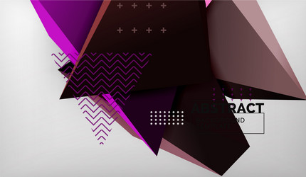 abstract color triangles geometric background vector image