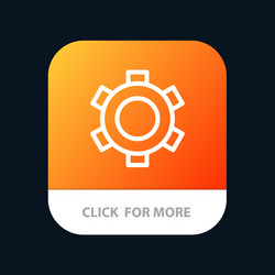 basic gear setting ui mobile app button android vector image