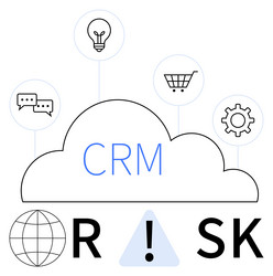 cloud-based crm system with risk management vector image