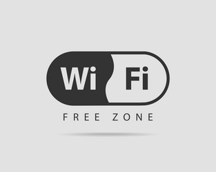 free wifi icon connection zone symbol radio vector