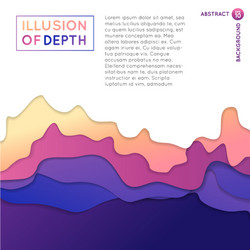 ilusion of depth wavy pattern background vector image