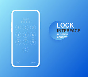 passcode lock interface for screen login vector image