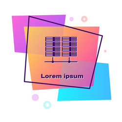 purple server data web hosting icon isolated vector image