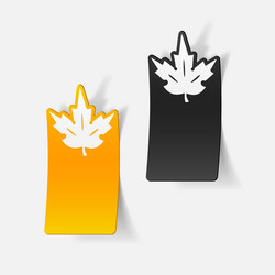 realistic design element leaf vector image