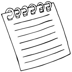 spring notebook in a ruler doodle style vector