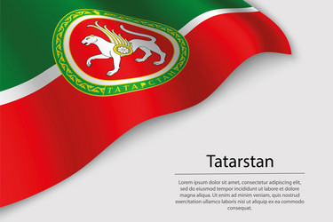 Flag republic tatarstan in russian Royalty Free Vector Image