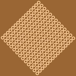 modern geometric pattern with circles and squares vector image