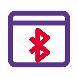 Website connected with bluetooth device vector