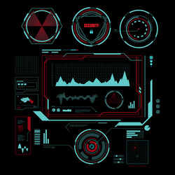 sci fi display elements interface vector image