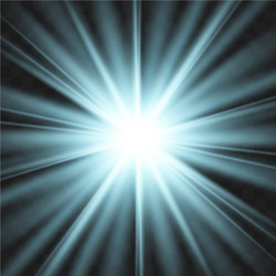 Star blue explodes on transparent background vector