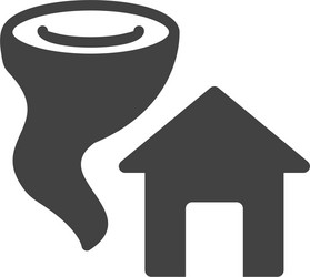 Tornado hitting house Royalty Free Vector Image