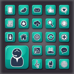 internet communication universal buttons vector image