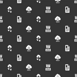 set server data web hosting file document cloud vector image