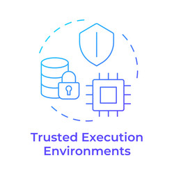 trusted execution environments blue gradient vector image
