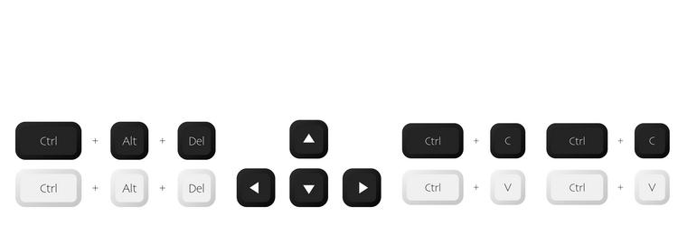 Ctrl alt delete keyboard combination task manager vector