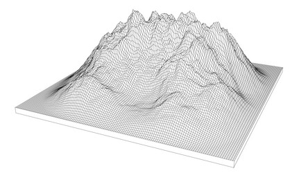 curve lines in shape part mountain range vector image