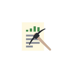 data mining creative icon from artificial vector image