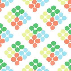 Seamless pattern with rhombus of circles vector