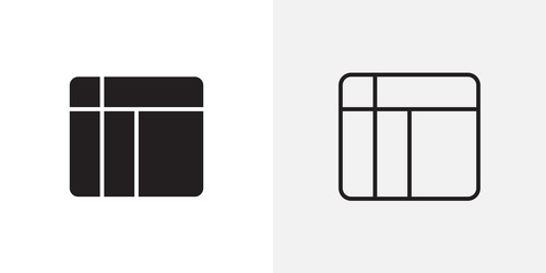 table layout icons pack for apps and ui ux desigs vector image