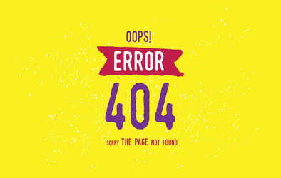 404 error web page design not found vector