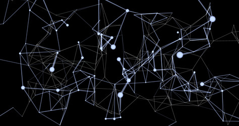abstract background with connecting dots and lines vector image