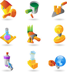 Icons for industry vector