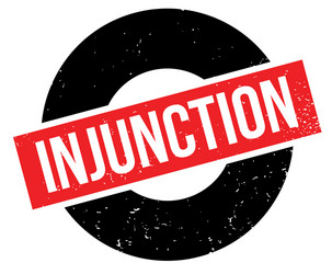 Injunction rubber stamp Royalty Free Vector Image