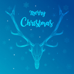 Merry christmas greeting card template futuristic vector