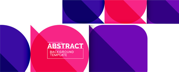 simple circles and triangles abstract background vector image