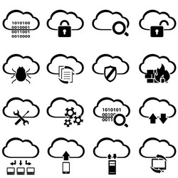 big data cyber security and cloud computing vector image