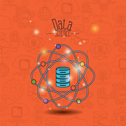 color pattern background of future tech with data vector image