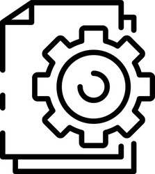 file system configuration icon outline style vector image
