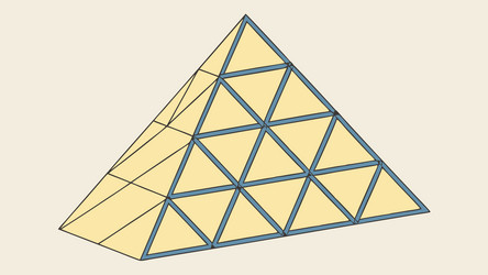 geometric triangular pyramid modern abstract vector image