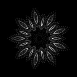 Mandala oriental ornament abstract linear vector