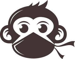 Monkey logo design template vector