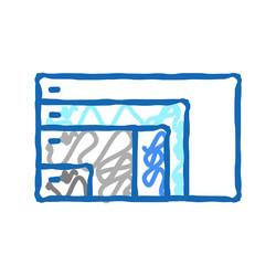 different resolution and diagonal computer monitor vector image