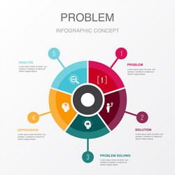 Problem Solving & Solutions Infographic vector image