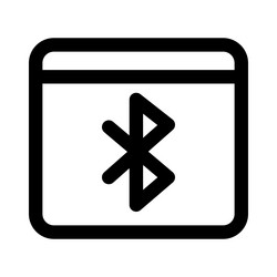 Website connected with bluetooth device vector
