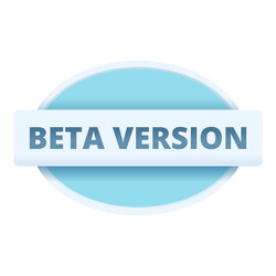 beta version problem icon cartoon computer vector