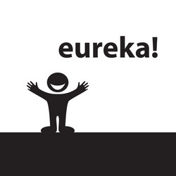 Eureka silhouette vector