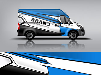 van wrap design sticker and decal Vector Image