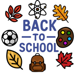vibrant back-to-school featuring autumn leaves Vector Image
