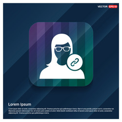 link attach user icon vector image